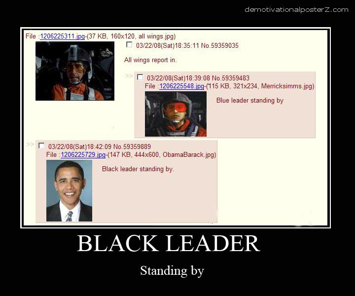 black leader standing by obama