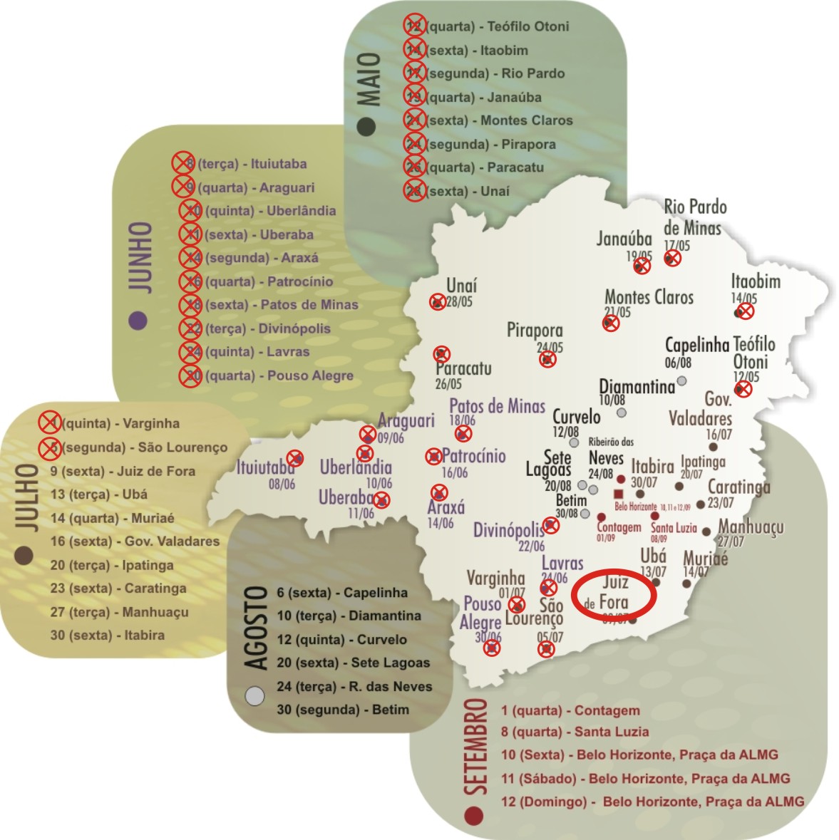 Ministério Público Itinerante de Minas Gerais Clique no mapa e veja onde está o MP Itinerante Ministério Público Itinerante de Minas Gerais Clique no mapa e veja onde está o MP Itinerante
