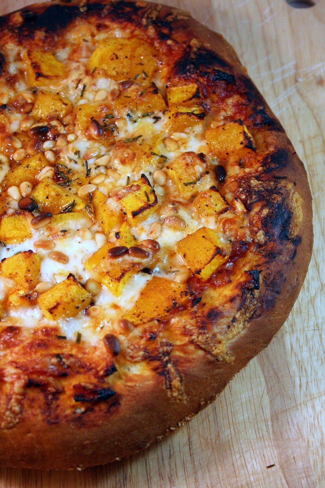 Senses in the kitchen Squash, rosemary & goats' cheese pizza