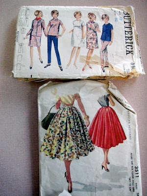 vintage Butterick sewing patterns