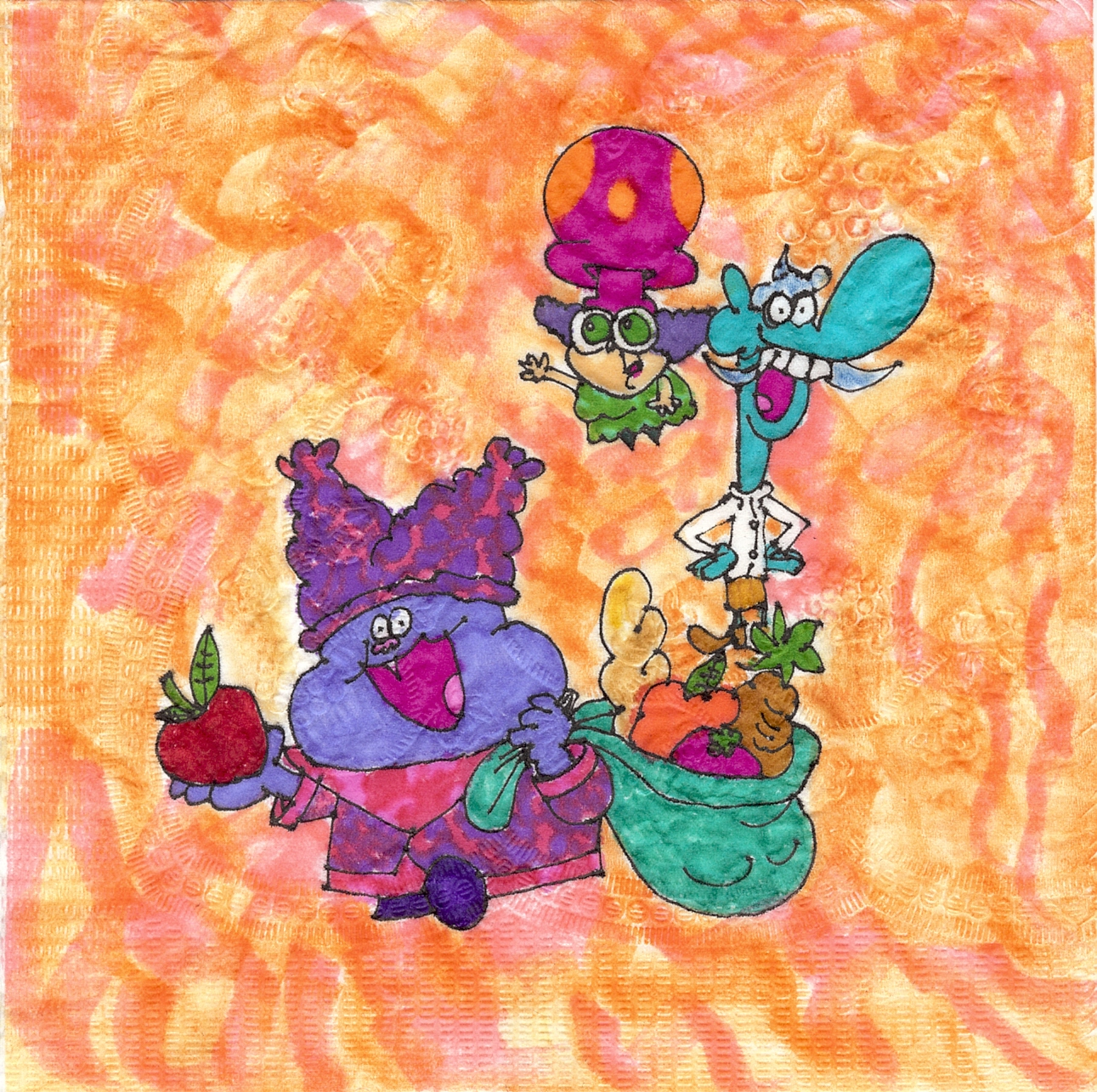 kmkirbynapkins: Chowder Cartoon napkin art.