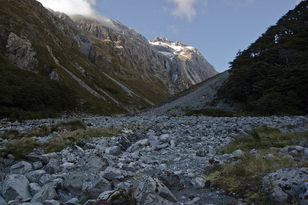 Typical of the riverbeds on the Canterbury side of the Southern Alps