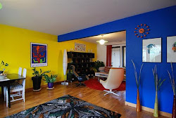 paint yellow wall living interior modern thursday walls colors painting painted rooms pink easy decor paintings purple sala bright amarillo