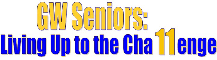 Live Up to the Cha11enge: GW Class of 2011