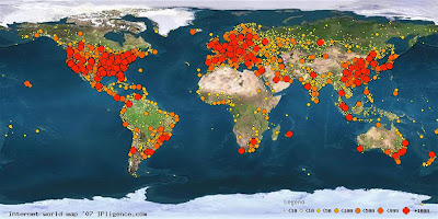 Internet World Map 2007 de IPligence