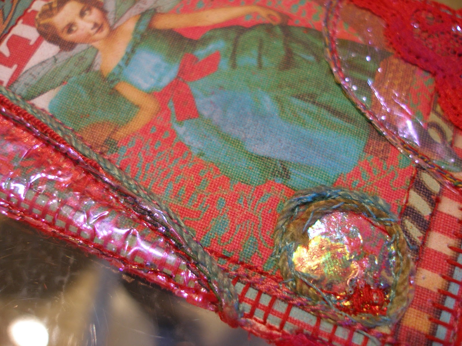 twodressesstudio Experimenting with Art Glitter Fantasy Film Tutorial Mixed Media ATC