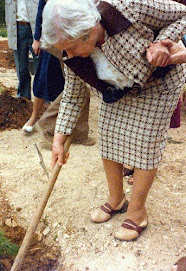 Irena Sendler is planting a memorial tree in Yad Vashem