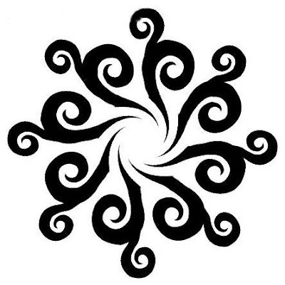 One of the most common types of sun tattoo is the tribal design