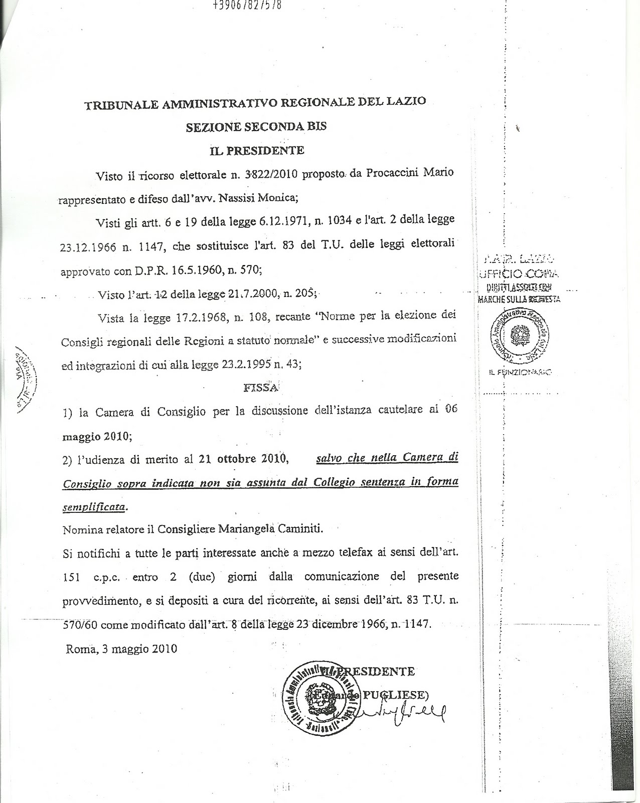 Ricorso Al Tar Ricorso Al Tar