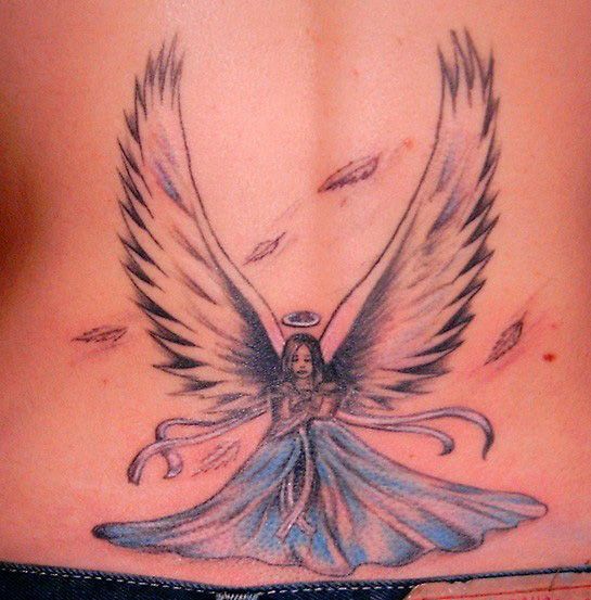 It is said that angel tattoo on men signify that they respect women in every