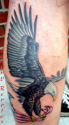 The most common location for an eagle tattoo includes the back, chest,
