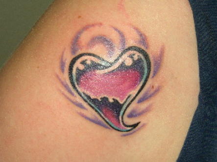 music heart tattoo. music symbol tattoos. in the