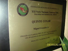 Placa del quinto lugar Nacional de Camargo Chih. 2009.