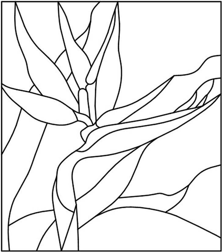 Stained Glass Bird of Paradise