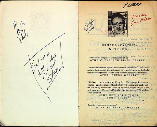 Do Right Fear Not David Foster Wallace Doodled on Cormac McCarthy