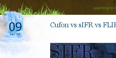 Cufon vs sIFR vs FLIR