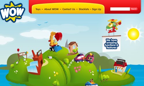 wow toys kid website design
