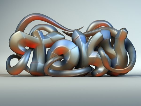 3d graffiti by pixelchaot
