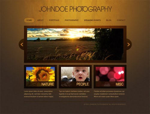 Create an Elegant Photography Web Layout