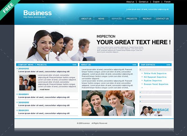 Blue Business web template