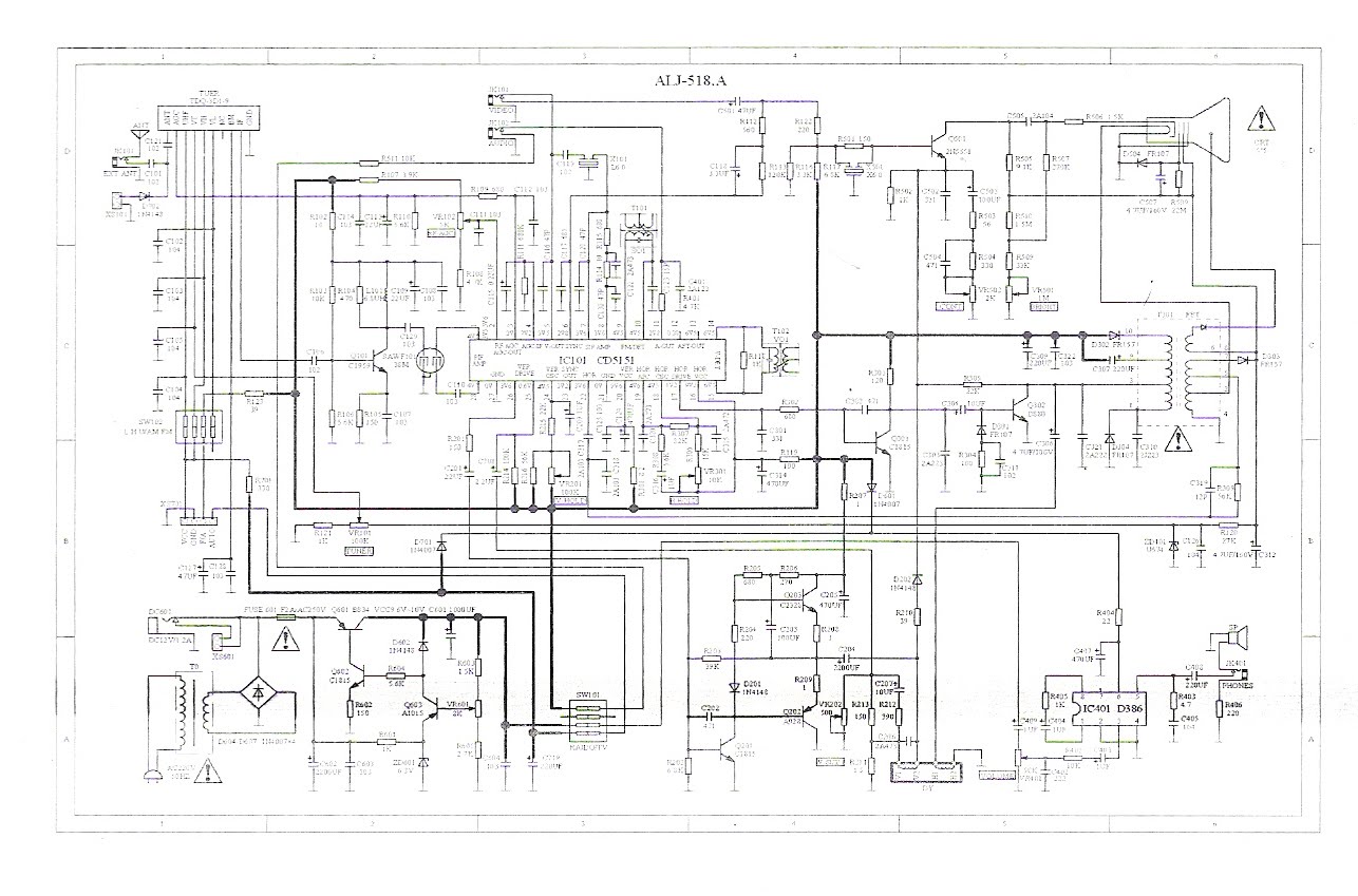 Cip González Robótica: Circuito de televisor a modificar