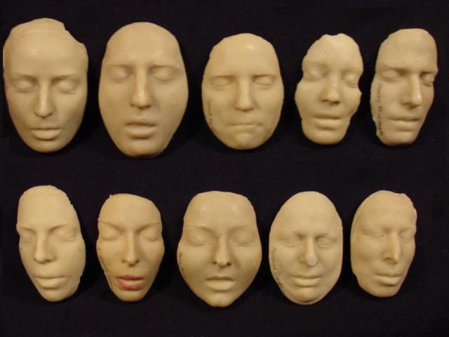 Anonymous Works: Group of Beeswax Death Masks