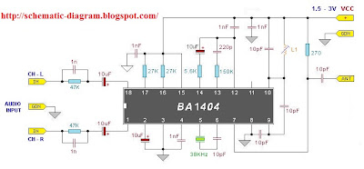 FM STEREO TRANSMITTER with BA1404 | wiring and diagram