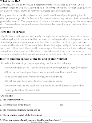 Fighting The Flu Math Worksheet