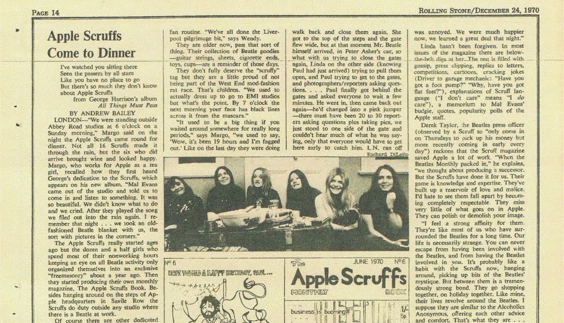 Meet the Beatles for Real Apple Scruffs come to dinner