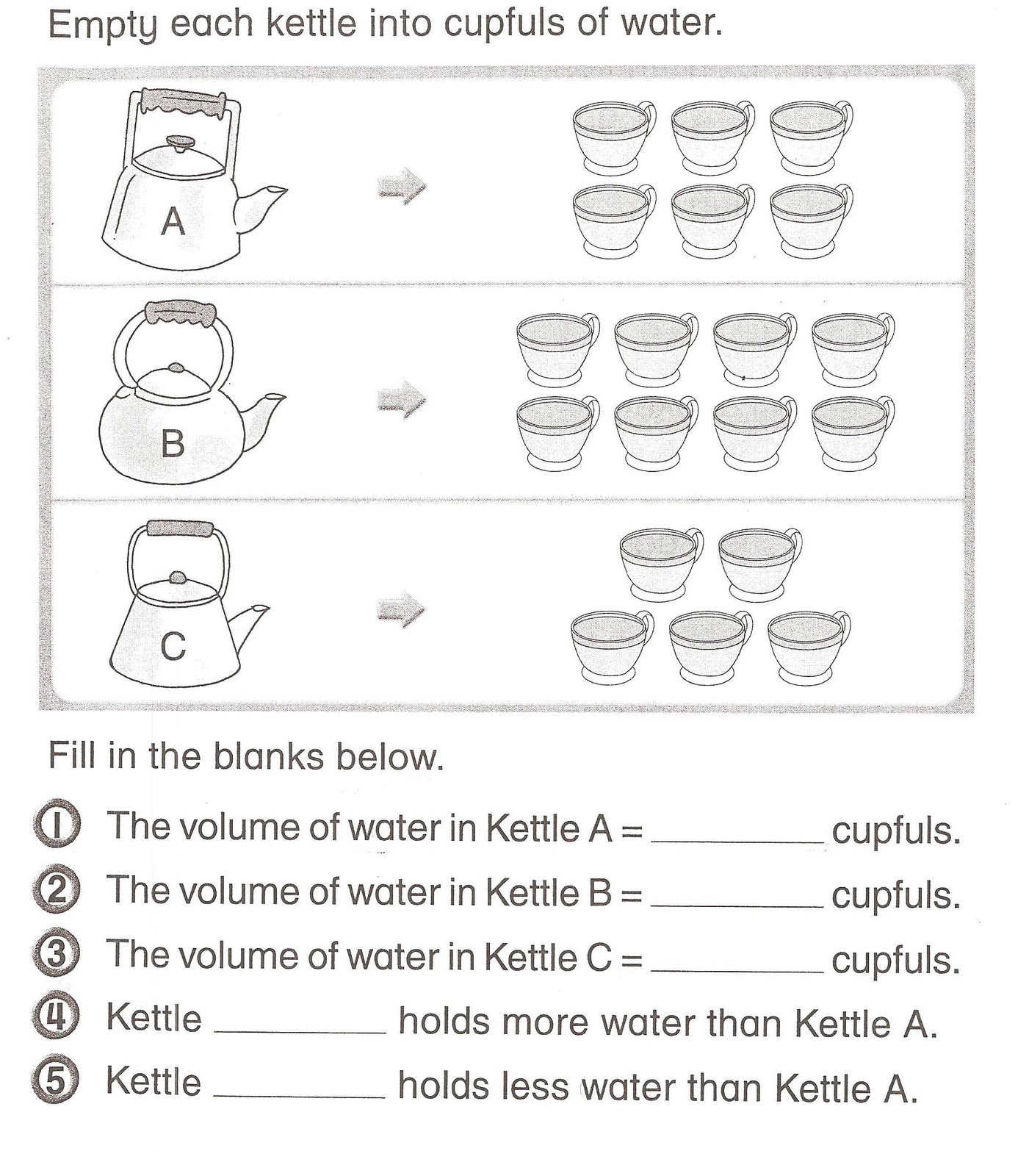 Volume Of Liquid: 3.1 Topic 1: Measure and Compare Volume of Liquid