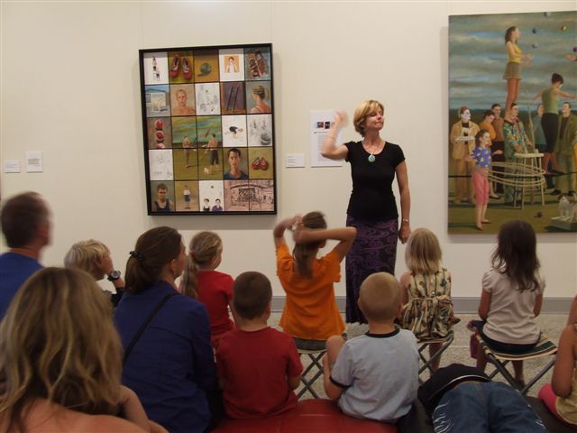 Jenni tells tales in the Tweed Art Gallery