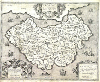 Mapa da ilha imaginária de Thomas More