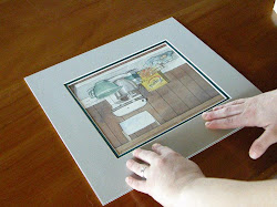 board mat artwork attach matboard painting way backing tape sake position then