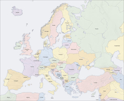 Histoire et géographie 1e secondaire: Carte de l'Europe