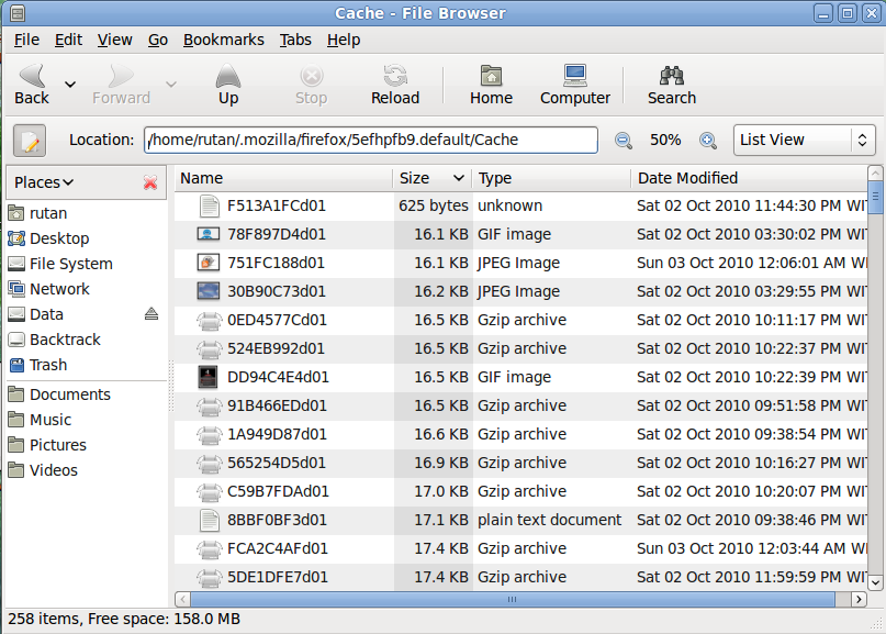 List cache. List cache