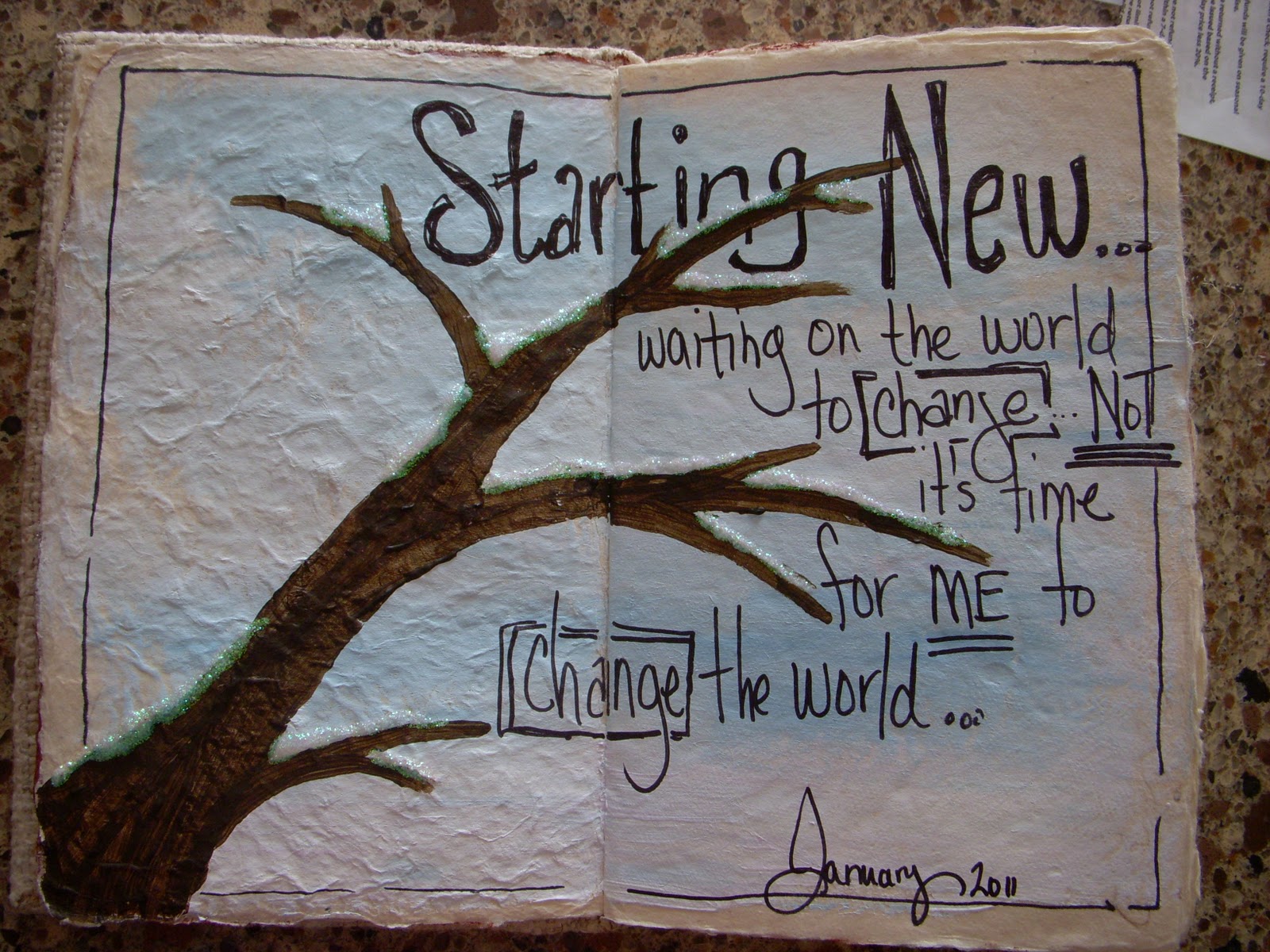 Step Into My World January Art Journal