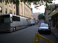 tour buses at Tower Theater
