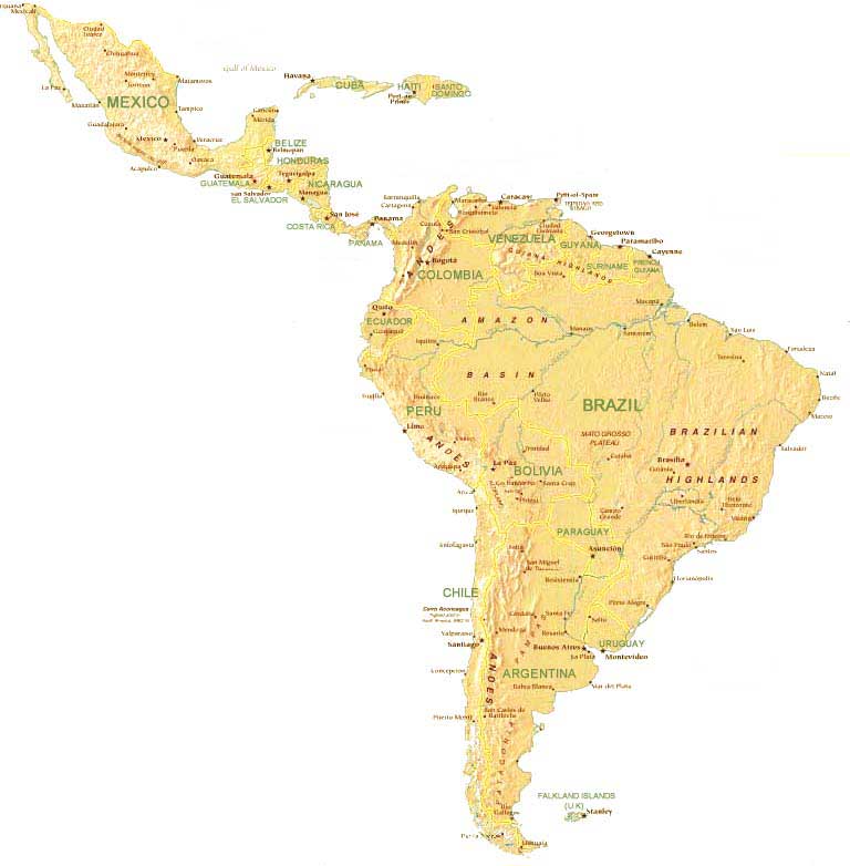 Mapas da america latina Imagui - Carte Am Latine