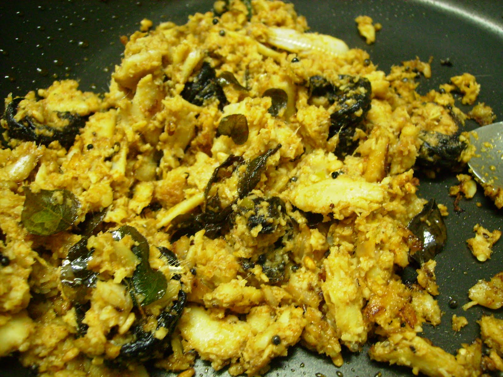 Crafts and Cooking Kozhuva thoran Kerala style anchovies