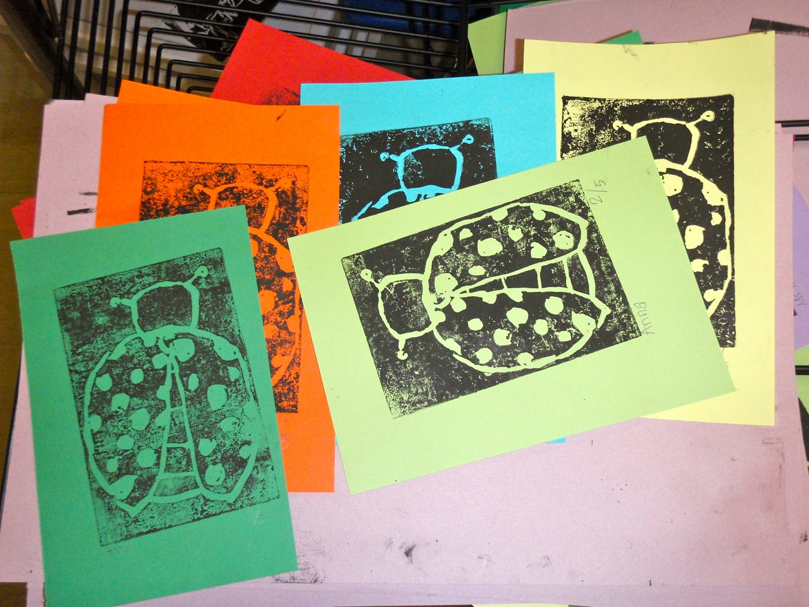 Organized Chaos: 2nd Grade - Printmaking Bugs