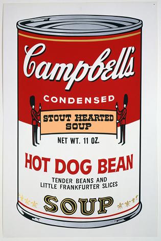 [ANDY+WARHOL.+CAMPBELL'S+SOUP+II+HOT+DOG+BEAN,+1969+©+2009+ANDY+WARHOL+FOUNDATION+FOR+THE+VISUAL+A.JPG]