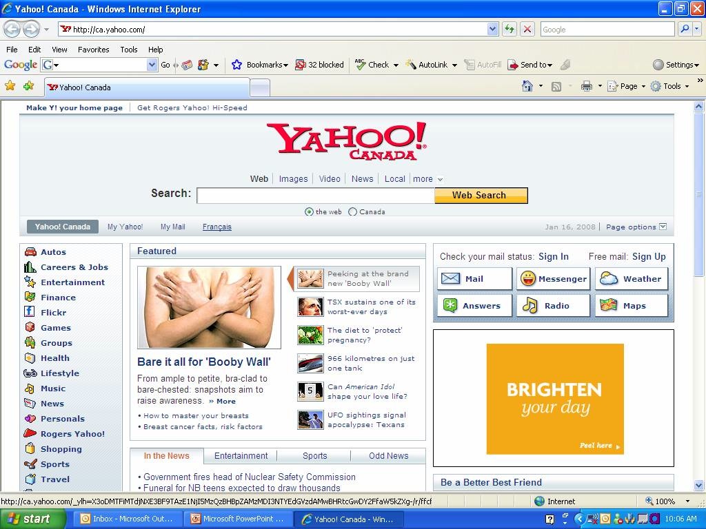 WWW.YAHOO.COM - The New Yahoo Homepage Goes Live In India; Indian Add ...
