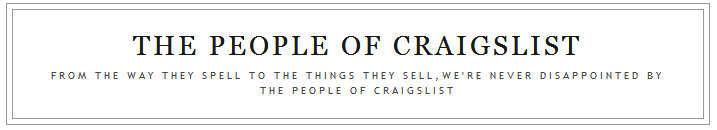 The People of Craigslist