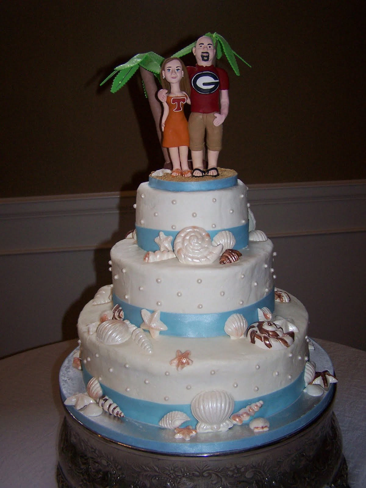 Creative Cakes  N More Beach  Theme Wedding  Cake 