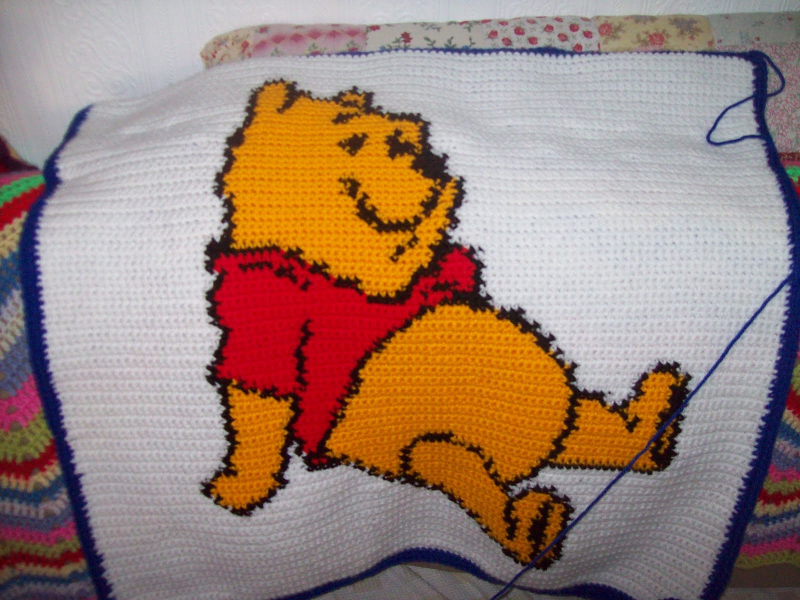 Hi, : Winnie the Pooh Crochet Blanket