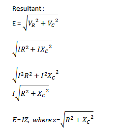 The formula for Series RC circuit with Phasor Diagram - EngineerMaths