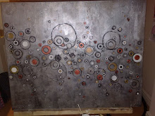 large mixed media abstract