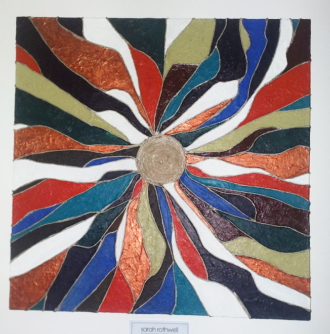 explosion string mixed media abstract