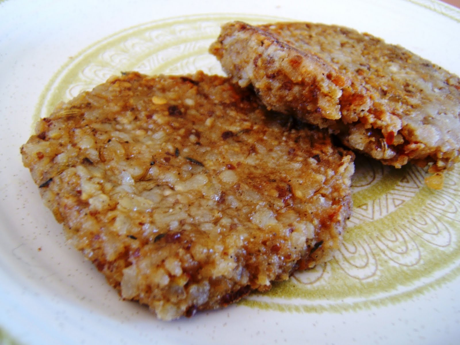 Julia's (Vegan) Kitchen Oats and Rice Sausage No, really.