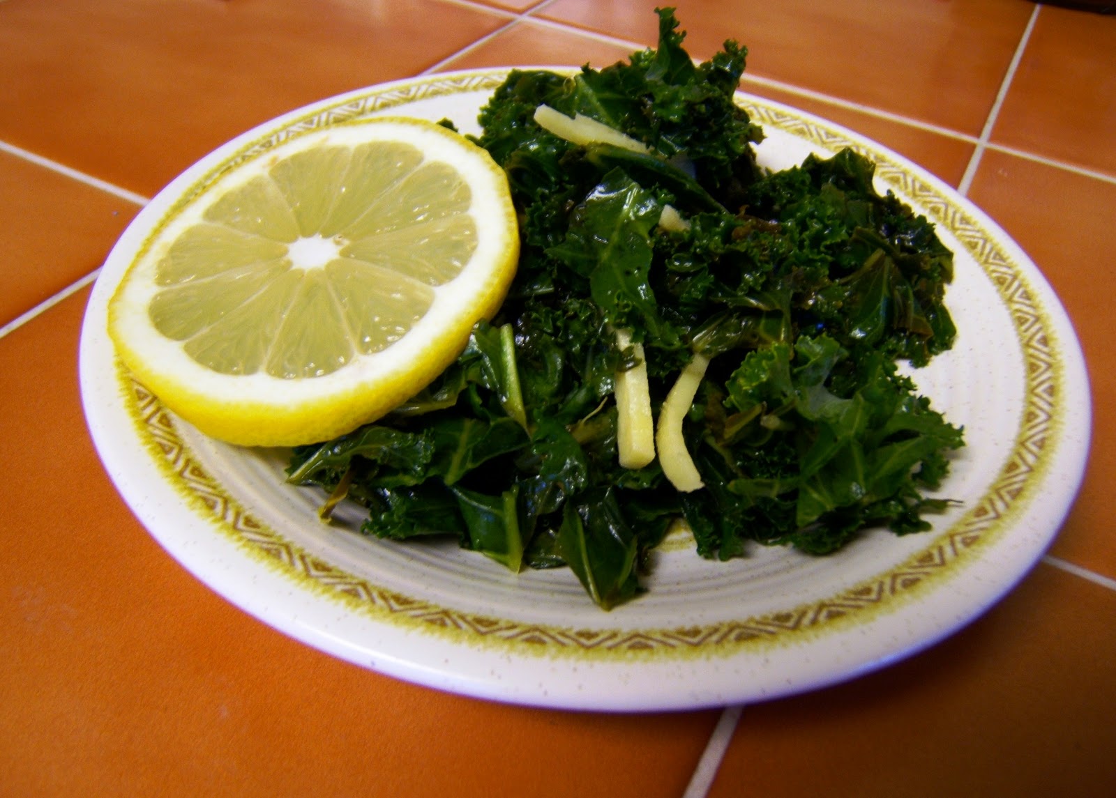 Julia's (Vegan) Kitchen LemonHoneyGinger Kale